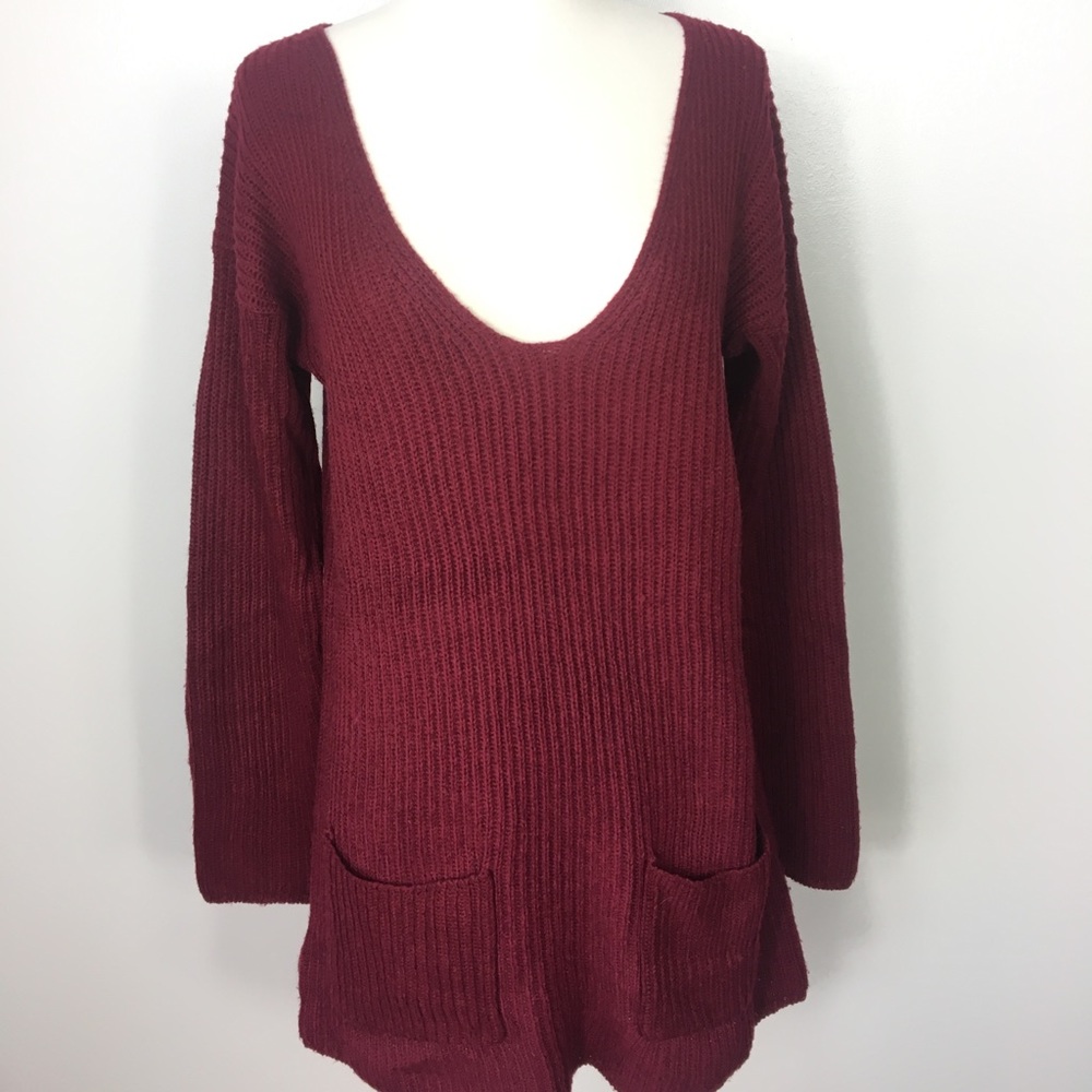 Pins & Needles UO • Ribbed V-Neck Pocket Sweater